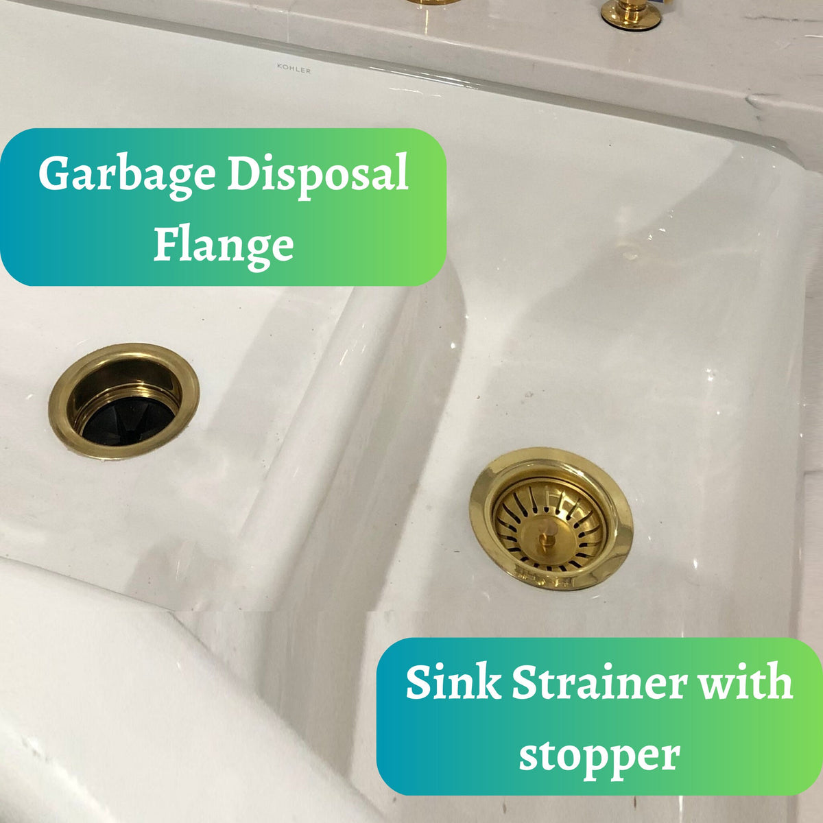 Unlacquered Brass Kitchen Sink Strainer