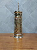Handcrafted Antique Brass Toilet Bowl Brush and Moroccan Bathroom Brass Plastic Storage Basket Toilet Brushes Toilet Bru