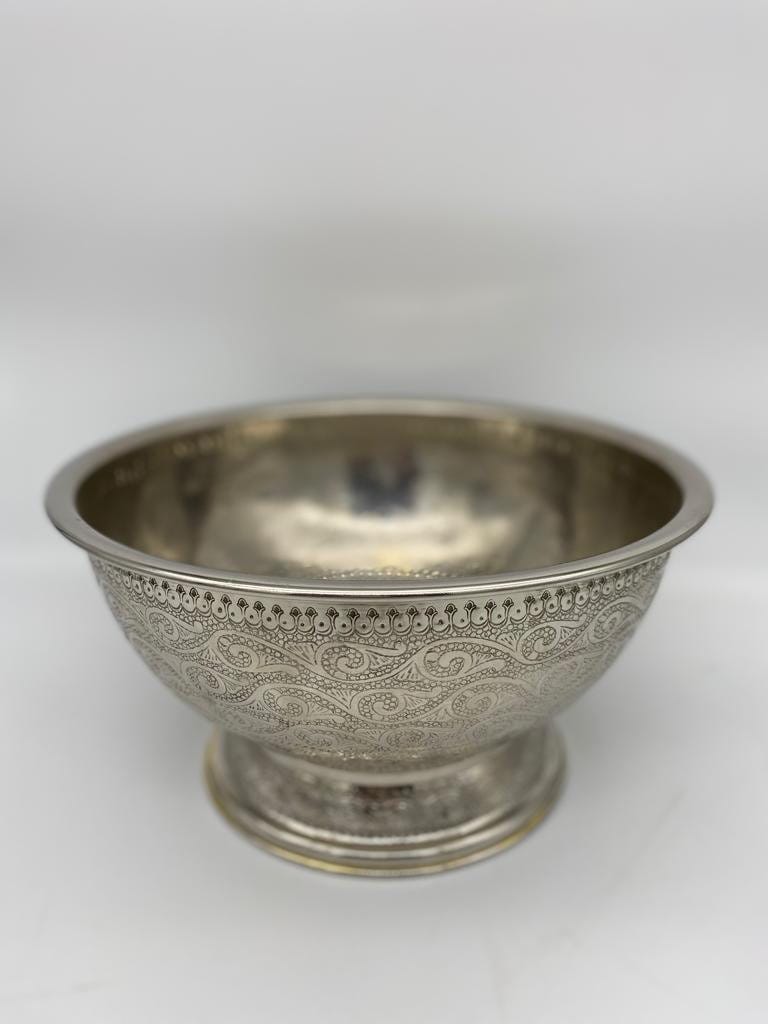 Round Sink – Moroccan Sink in Hand-engraved Brass Hammered Fes Style Vintage Brass Sink