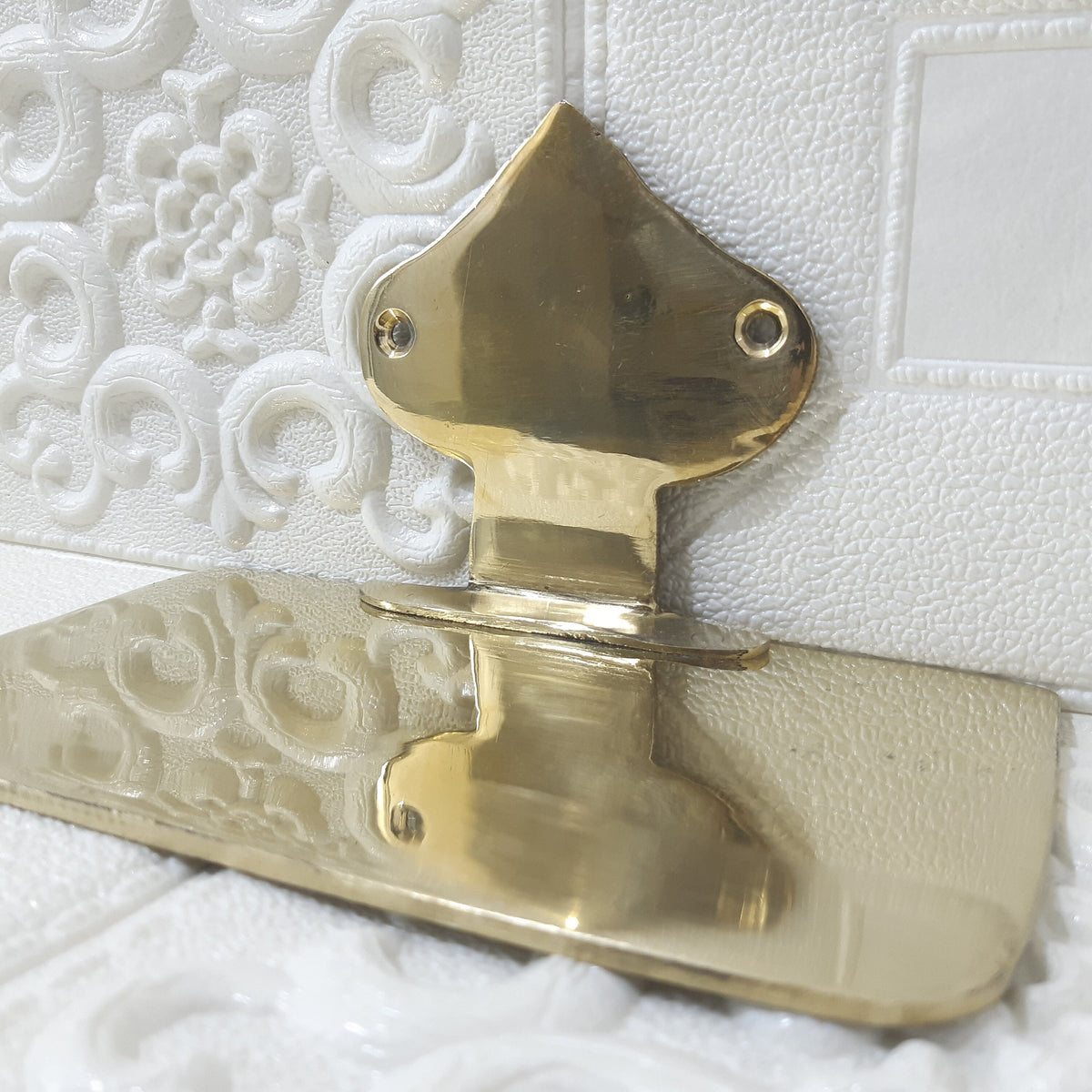Handmade Brass Wall Mounted Brass Maroccan Shelf