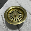 Unlacquered Brass Sink Strainer and Stopper