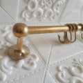 Unlacquered Brass Hanging Pot Rack with S-Hooks