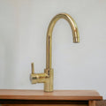 Unlacquered Brass lever handle faucet