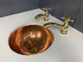 Unlacquered Solid Brass Bathroom Vanity Faucets, Hot and Cold Set