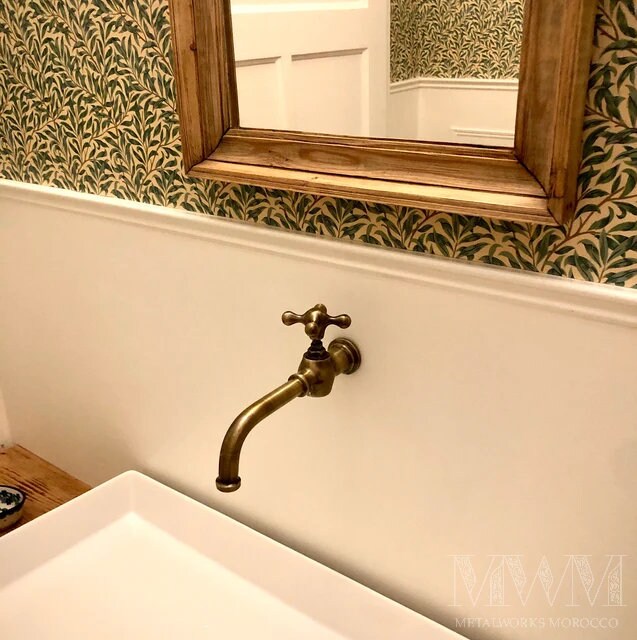 Antique Brass Water Tap For Bathroom Or Kitchen - Handmade Water Spigot