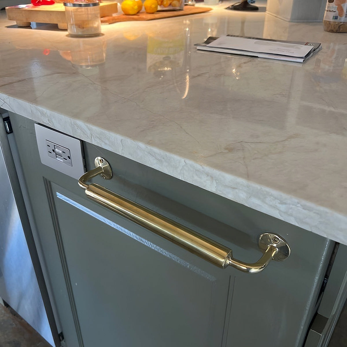 Handcrafted Solid Brass Wall Mounted Towel Bar
