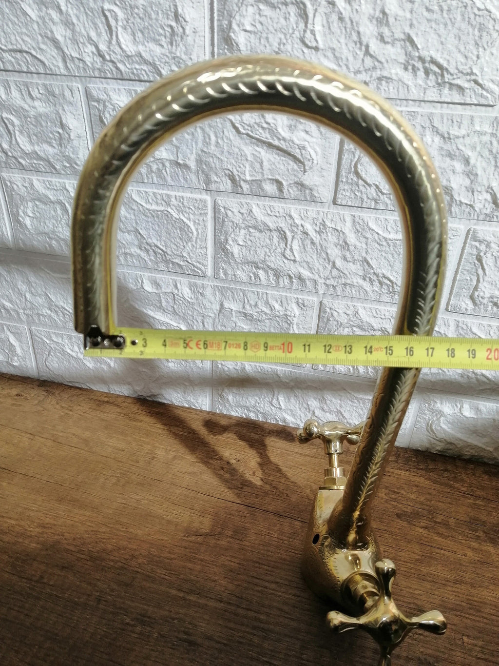 Unlacquered Brass Goosneck Kitchen Sink faucet