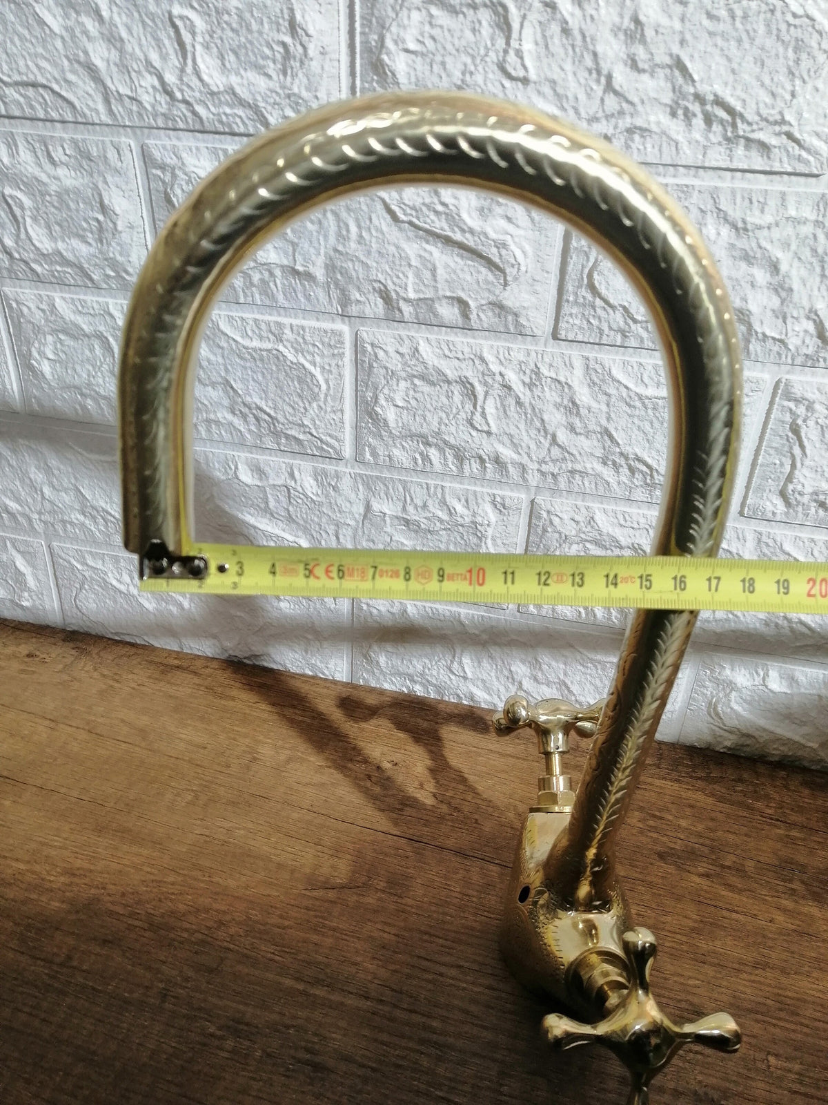 Unlacquered Brass Goosneck Kitchen Sink faucet