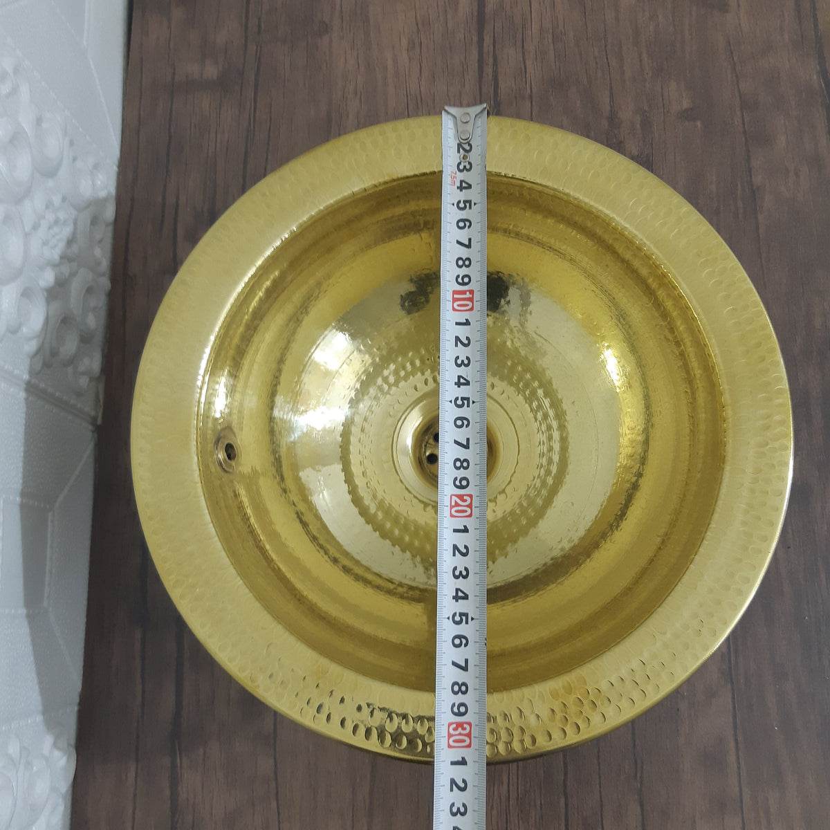Round Unlacquered Brass Bathroom Sink Handmade Solid Bar Sink Drop In