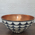 Resin and Bone Detail Handmade Moroccan Brass Vessel Sink