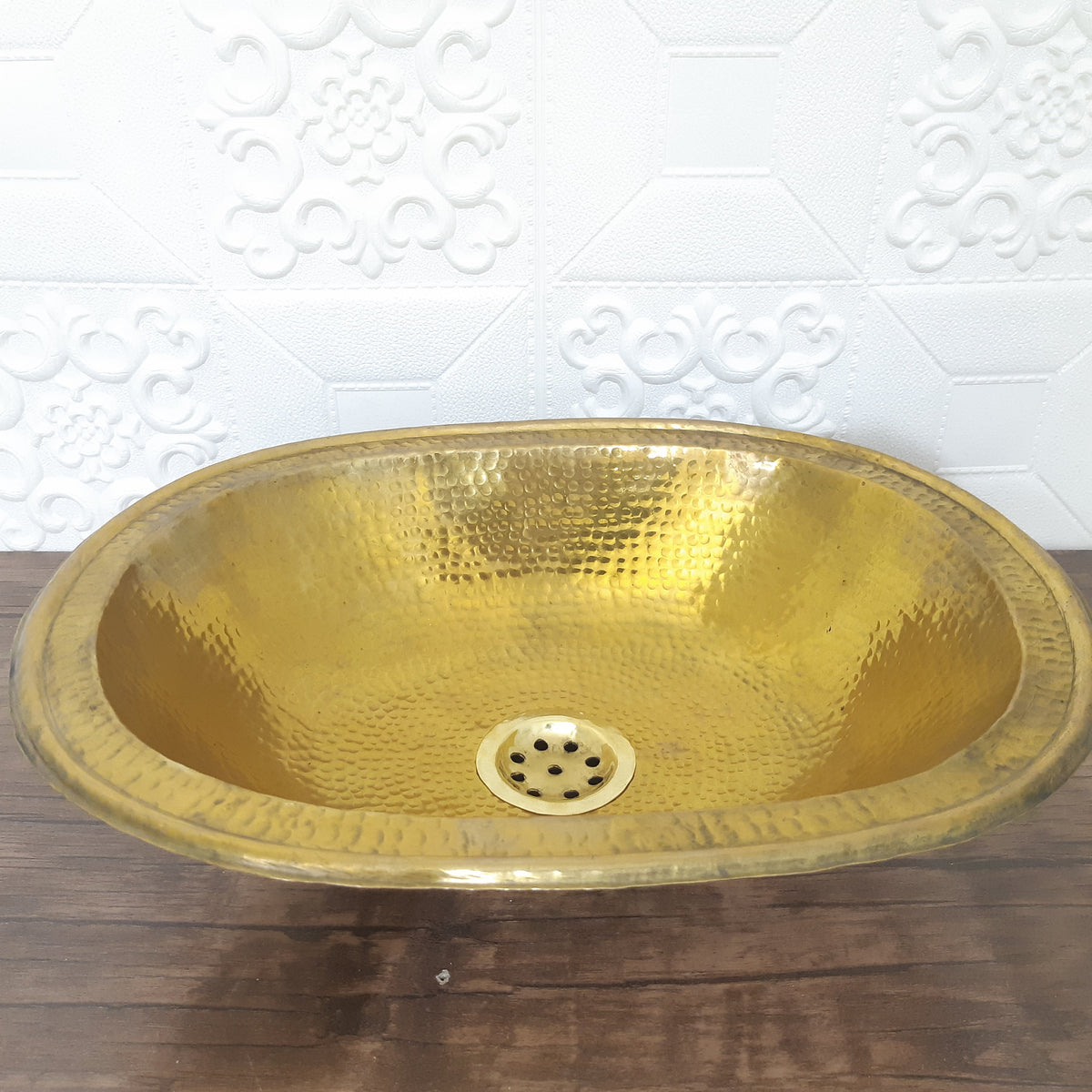 Vintage Inspired Hammered Brass Sink
