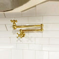 Unlacquered brass potfiller – kitchen brass pot filler faucet
