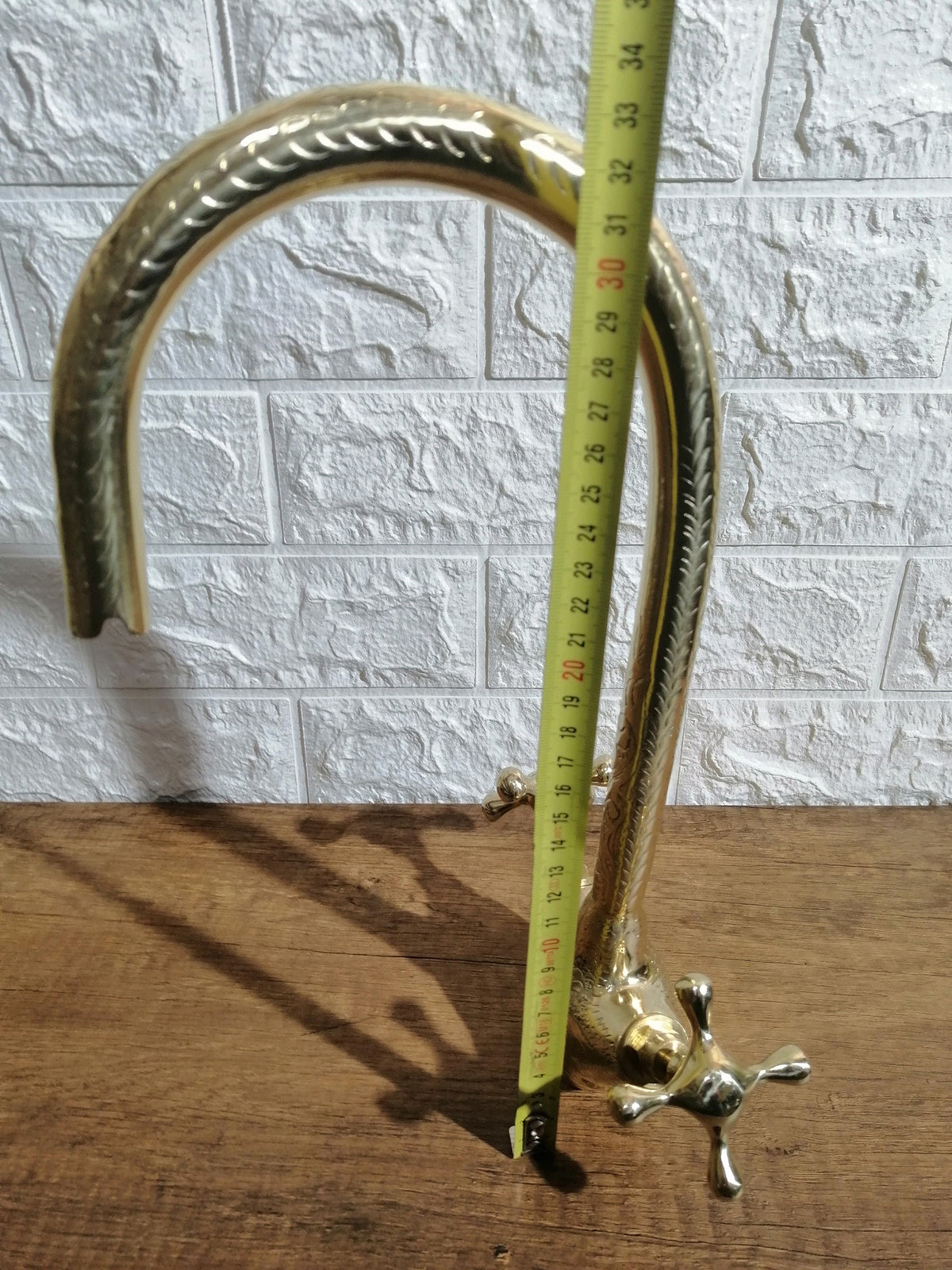 Unlacquered Brass Goosneck Kitchen Sink faucet
