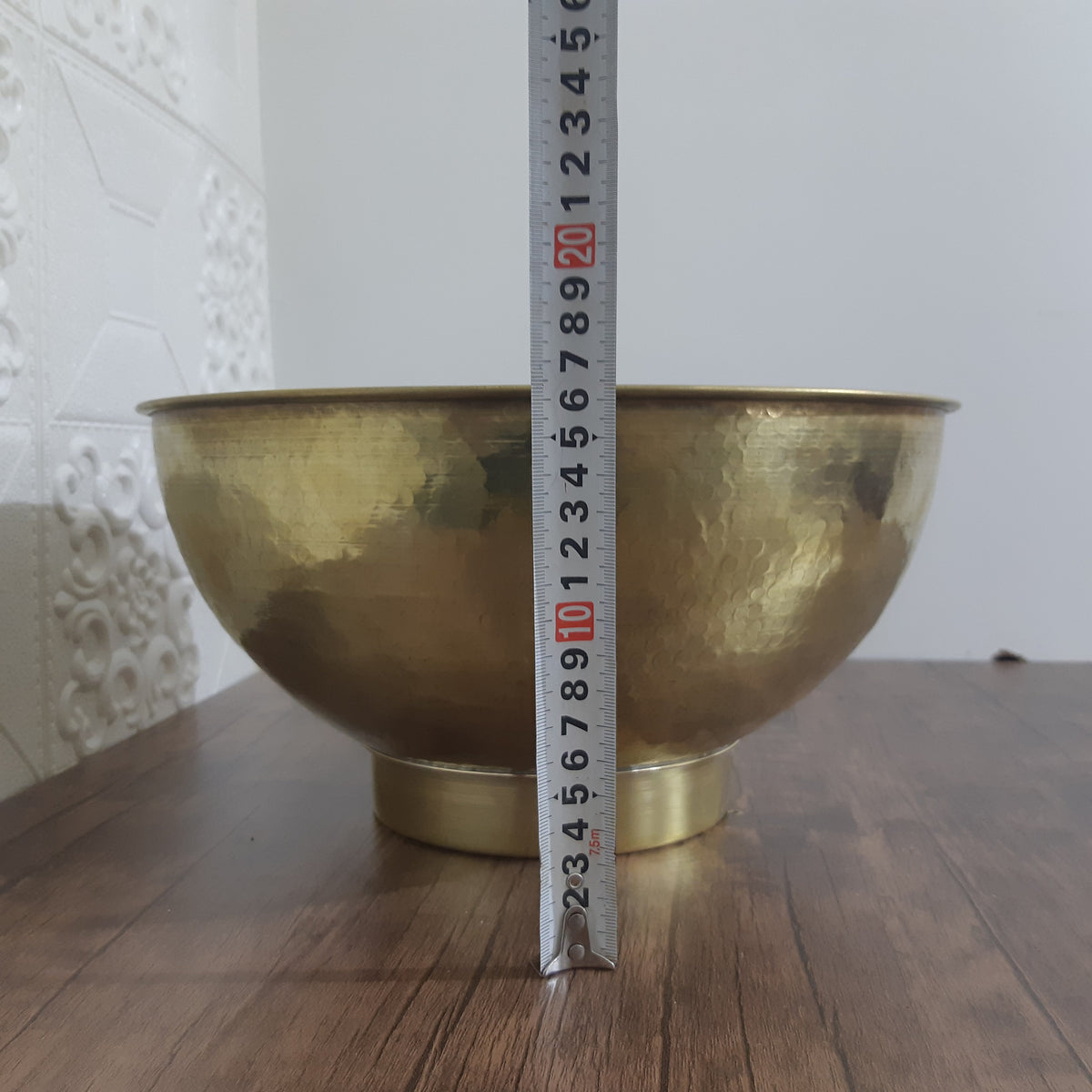 Handmade Round Hammered Brass Bathroom Bowl Sink