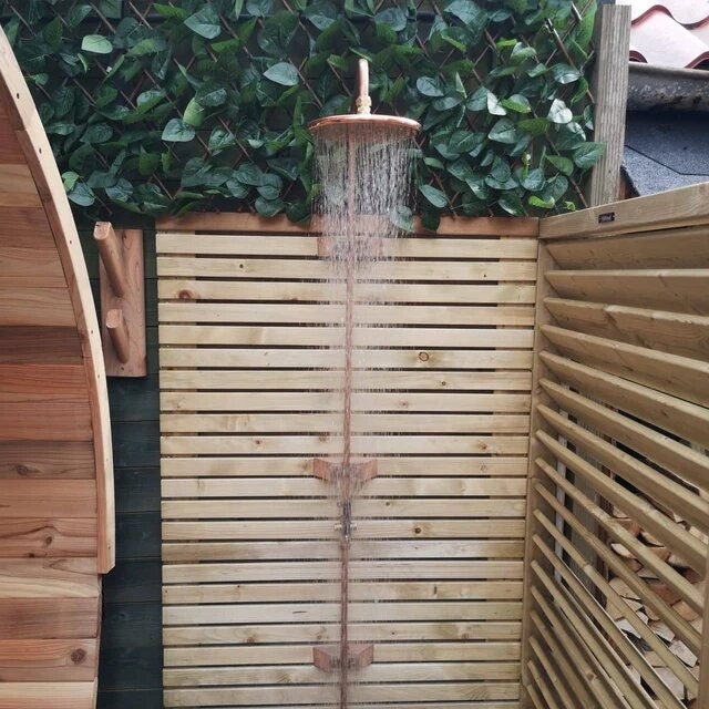 Unlacquered Solid Copper Rain Shower Head - works outdoor indoor - large Round Handcrafted Vintage Showerhead