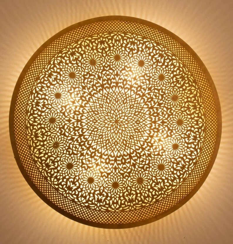 Moroccan Handmade Wall Light Moroccan Wall Lamp 4 Available Colors Art Deco Decor Light Diffuser Wall Sconce, Boho Light