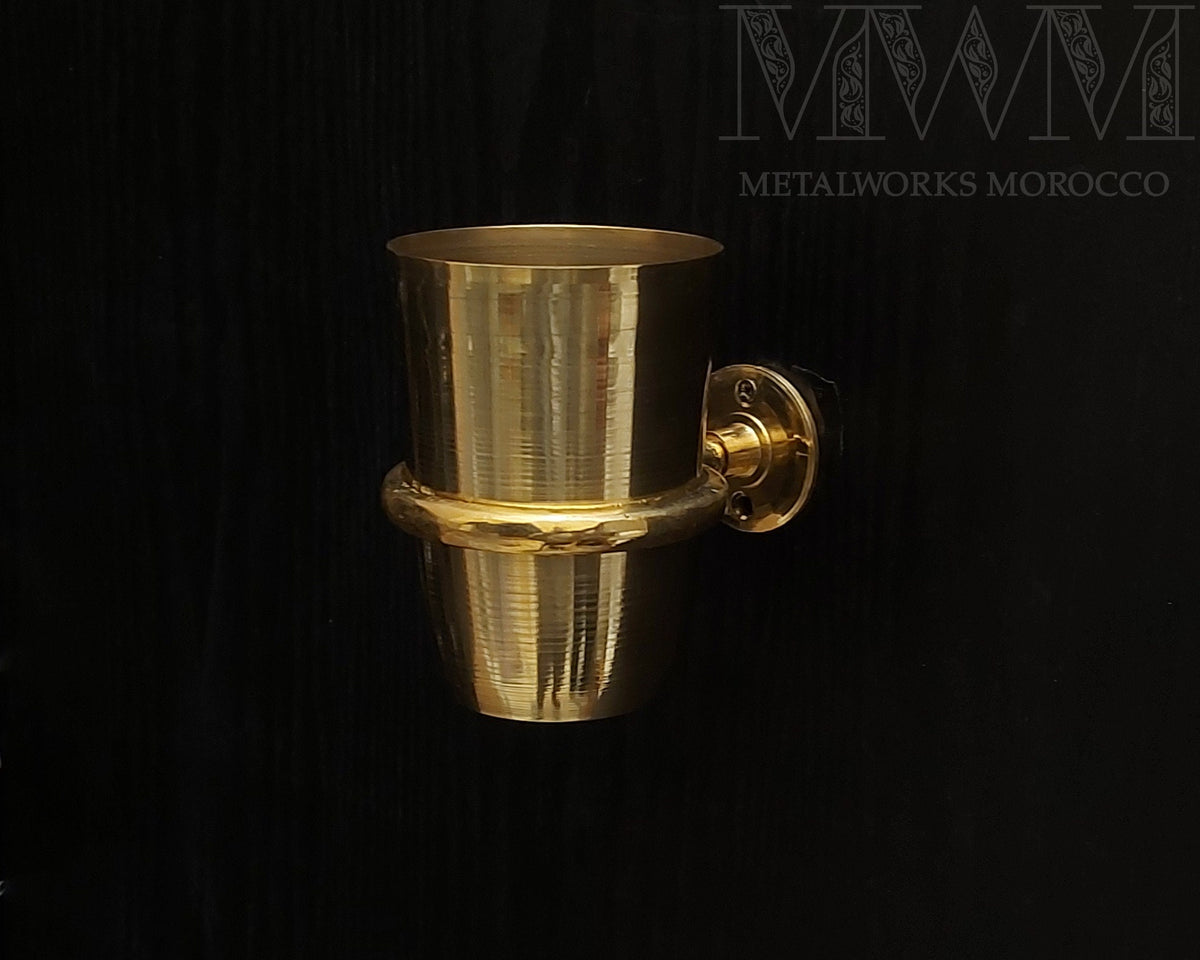 Unlacquered Brass Wall-Mount Toothbrush Holder