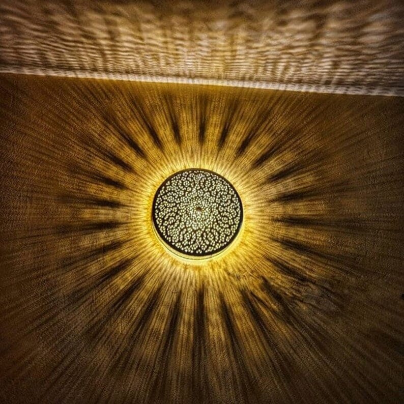 Moroccan Wall Light Moroccan Wall Lamp 4 Available Colors Art Deco Decor Light Diffuser Wall Sconce, Boho Lighting