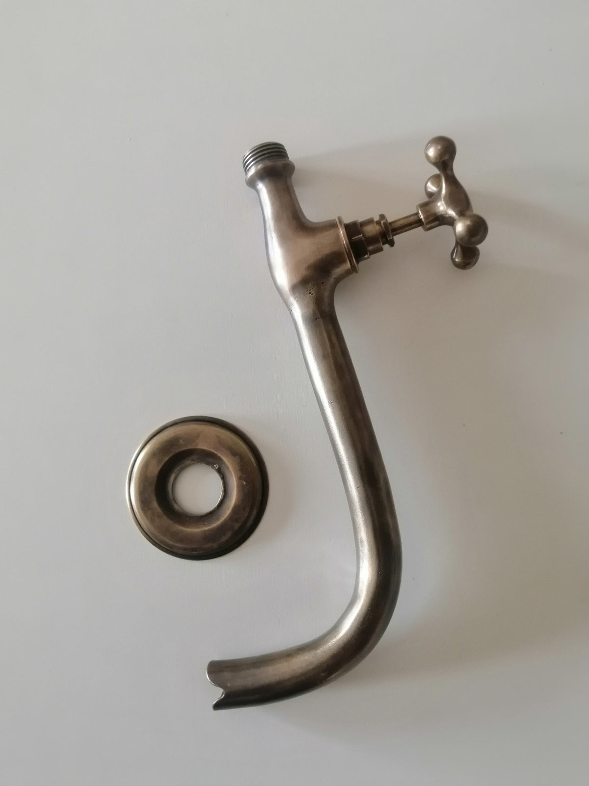 Handmade Moroccan bronze wall mounted faucet - brass patinated faucet tap - 21cm