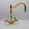 Unlacquered Brass Single hole Faucet, Kitchen Faucet Bathroom,360 degree swivel spout