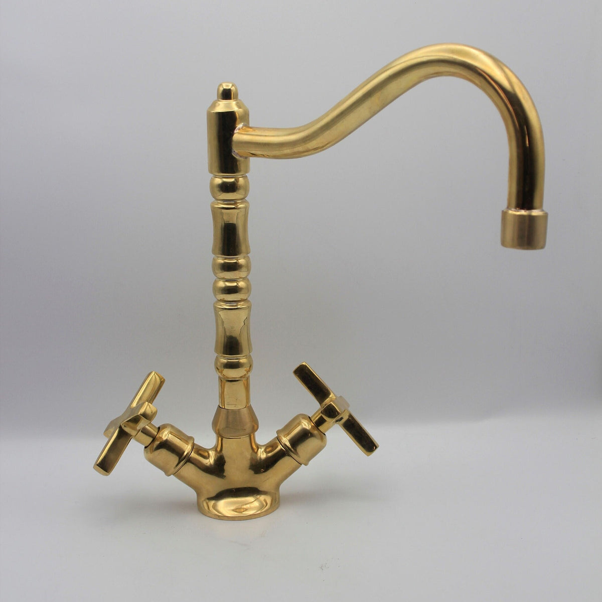Unlacquered Brass Single hole Faucet, Kitchen Faucet Bathroom,360 degree swivel spout