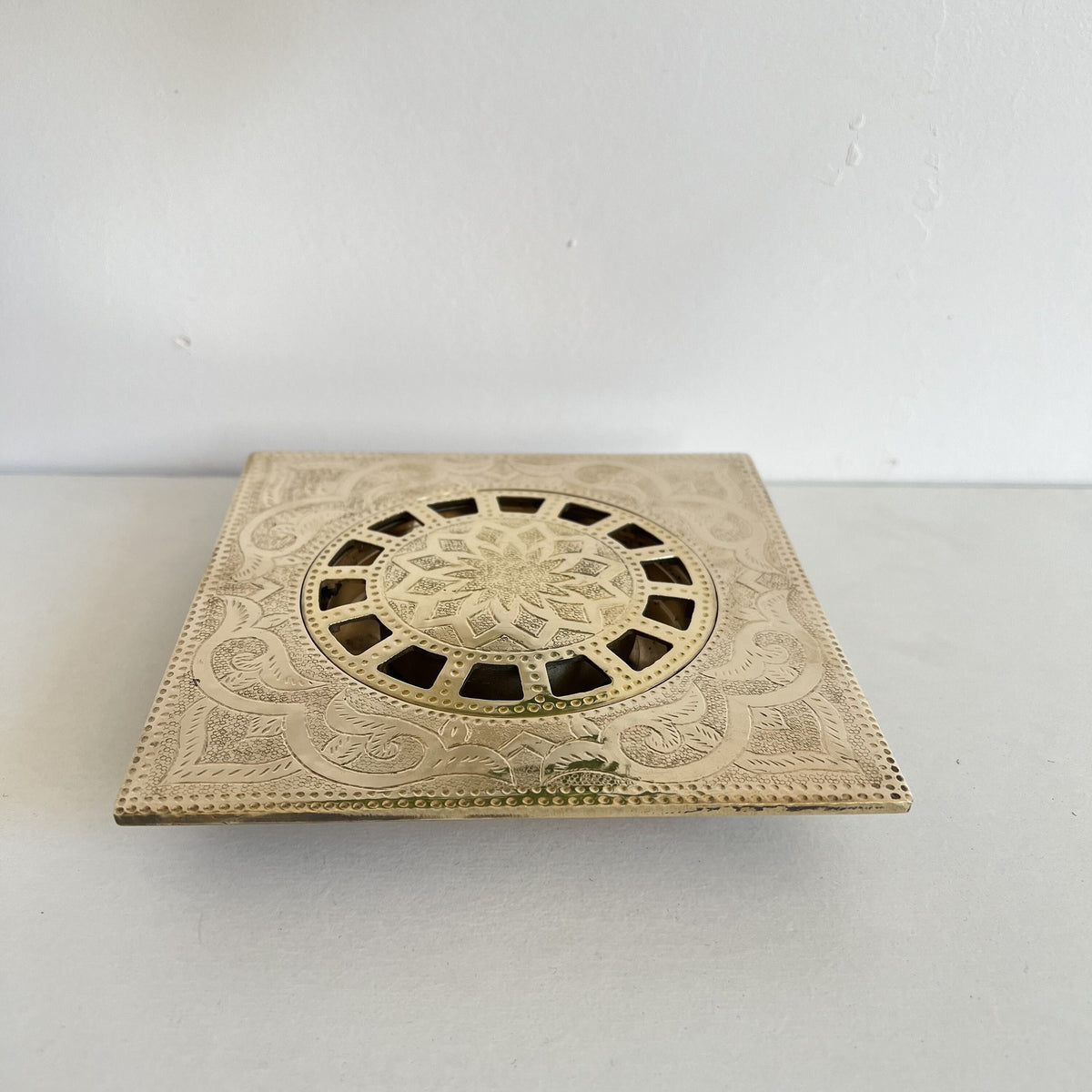 Solid Brass Floor Drain, Unlacquered Square Shower Drain