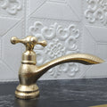 Unlacquered Brass Single Hole Bathroom Faucet