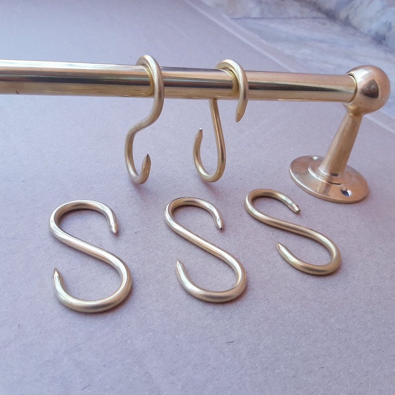 Handmade Solid Brass Pot & Pan Rail