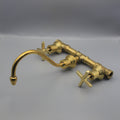 Unlacquered Brass Vintage Wall mounted bathroom faucet,Embrace the Charm of Vintage Style Faucet