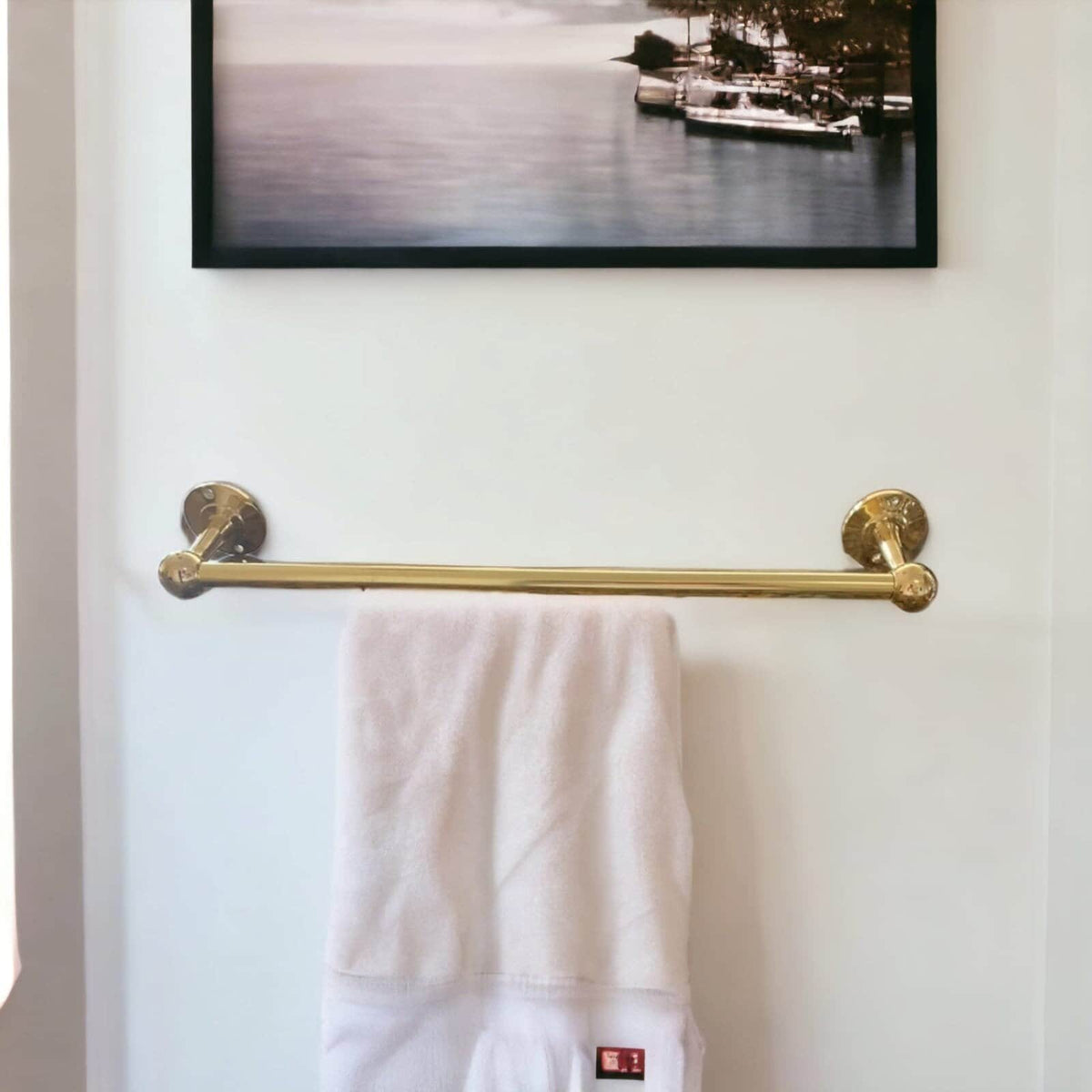 Unlacquered Brass Towel Rail
