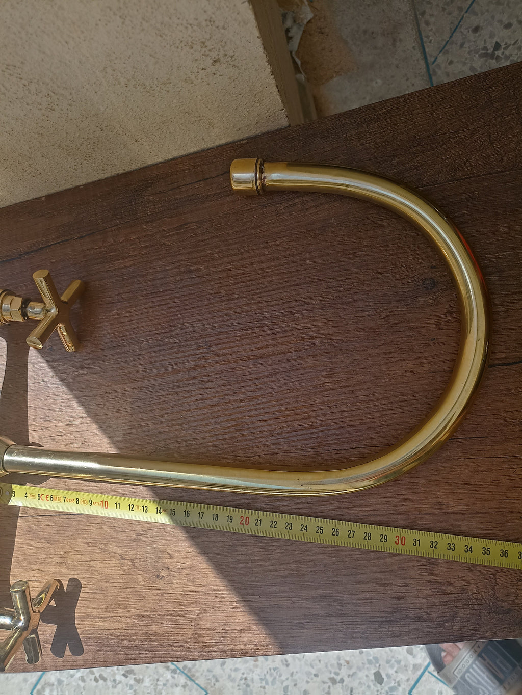 Personalizable Unlacquered Brass Bridge Kitchen Faucet - Custom Fit