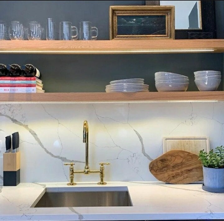 Unlacquered Brass Bridge Faucet With Ball Center
