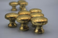 Vintage Solid Brass Cabinet Knobs: Unlacquered Kitchen Hardware