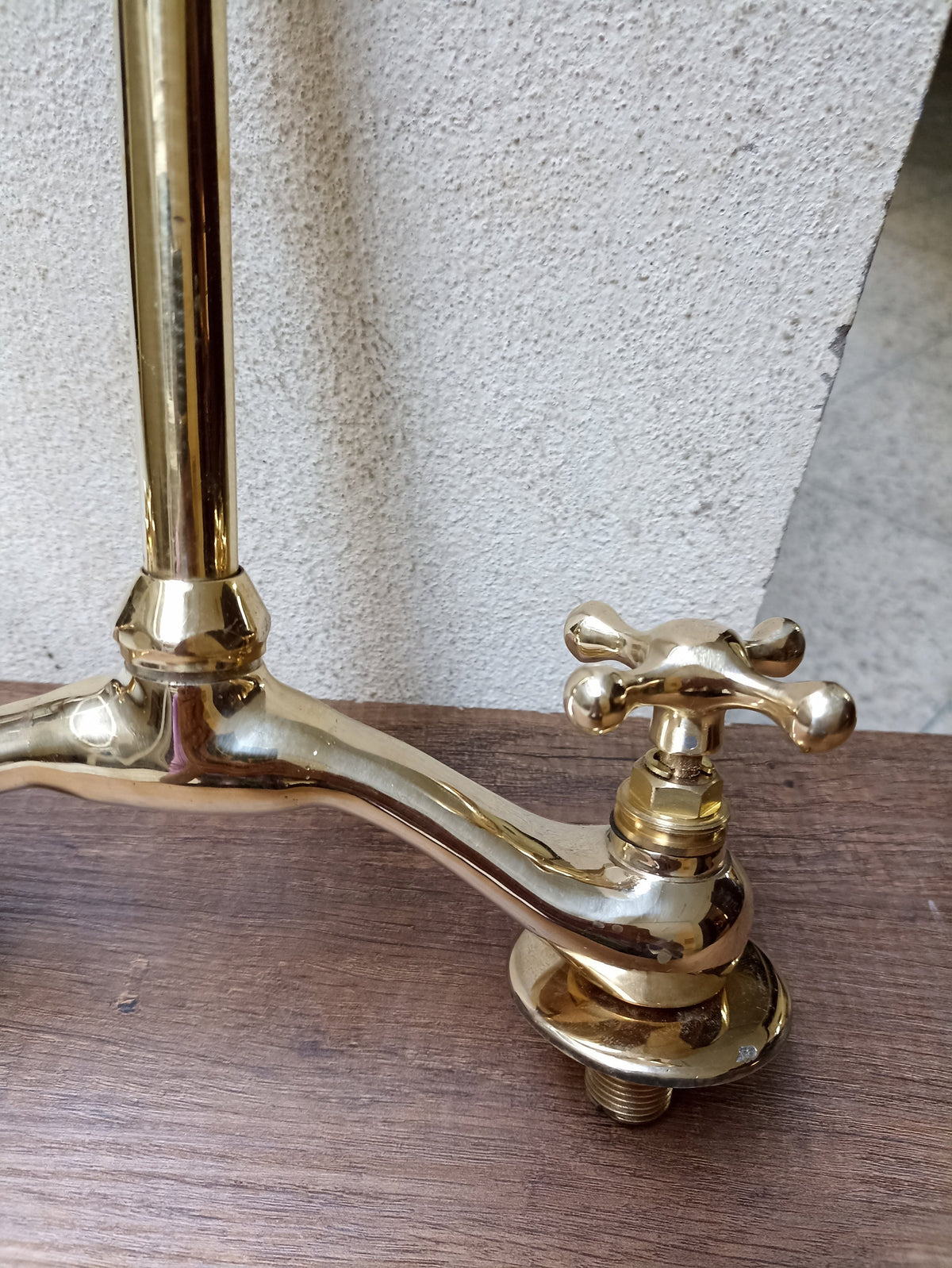 Unlacquered Brass Engraved V-Bridge Kitchen Faucet with Side Spray - Timeless 2-Handle Elegance for Your Kitchen