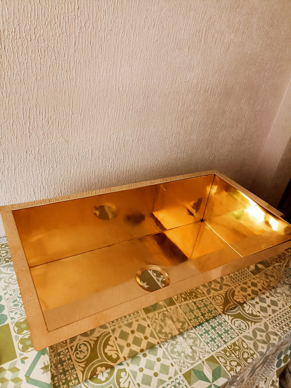 Solid Unlacquered Brass Undermount Sink