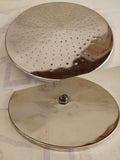 Handcrafted Uncoated Brass Round Rain Shower Head and Faucet Set