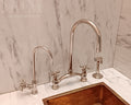 Classic Polished Chrome Kitchen Faucet – Silver Bridge Faucet