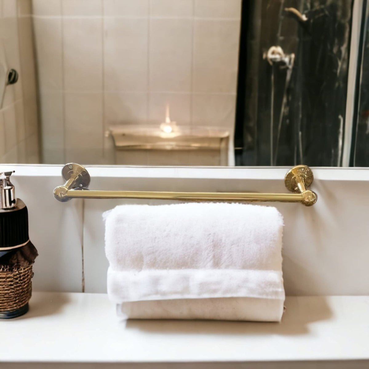 Unlacquered Brass Towel Rail
