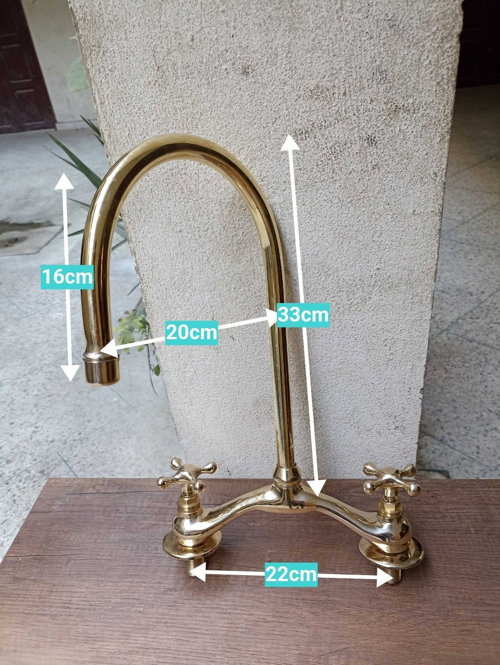 Unlacquered Brass Engraved V-Bridge Kitchen Faucet with Side Spray - Timeless 2-Handle Elegance for Your Kitchen