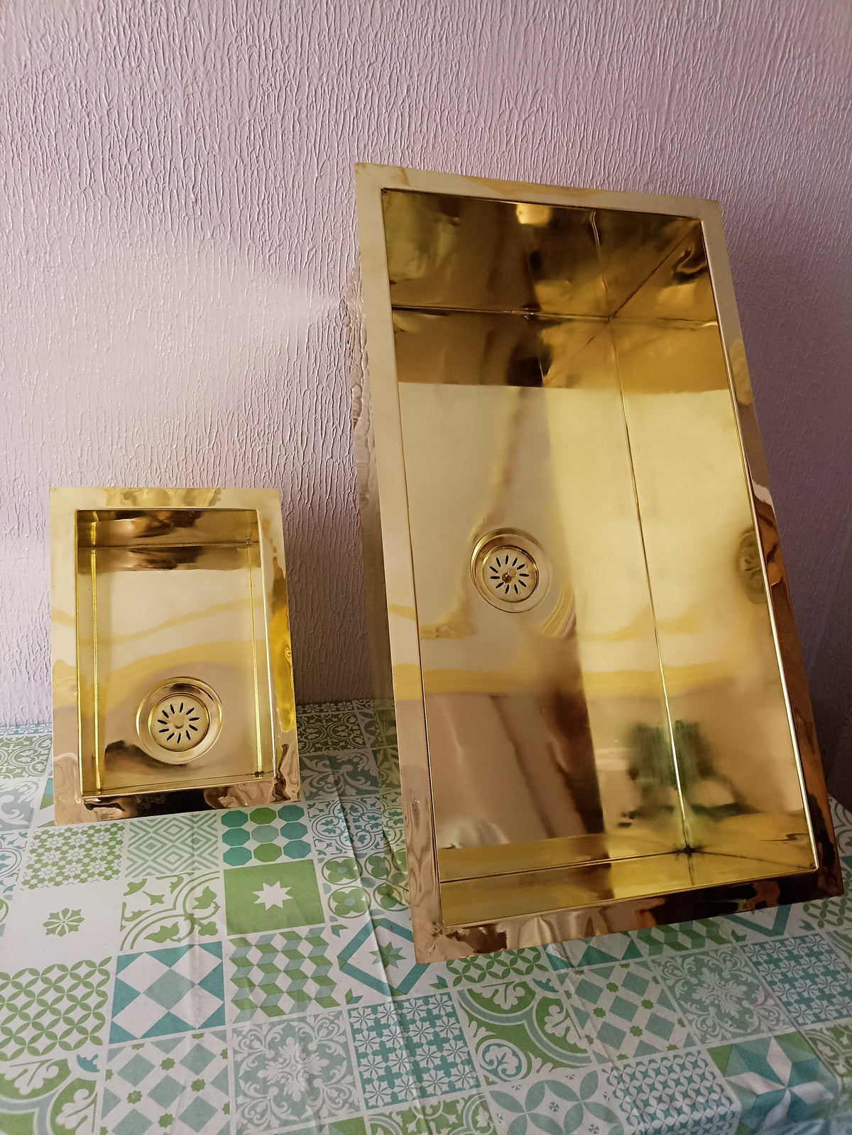 Solid Unlacquered Brass Undermount Sink, Kitchen Bar Sink, Island Sink, Outdoor Sink, the drain for free