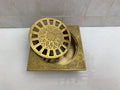Engraved Unlacquered Brass Shower Drain, Bathroom Floor Drain Cover
