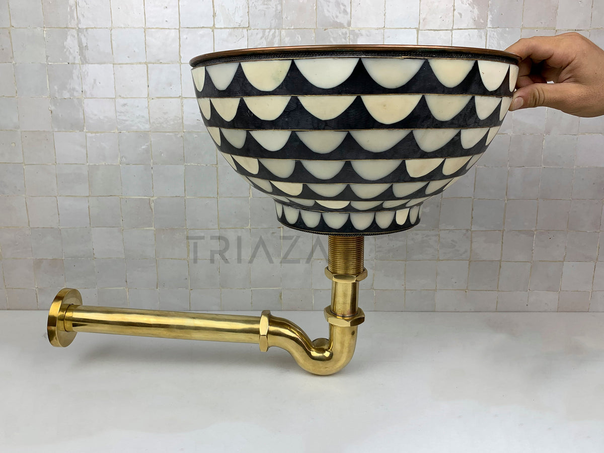 Unlacquered Solid Brass S Trap, Bathroom Sink Drain