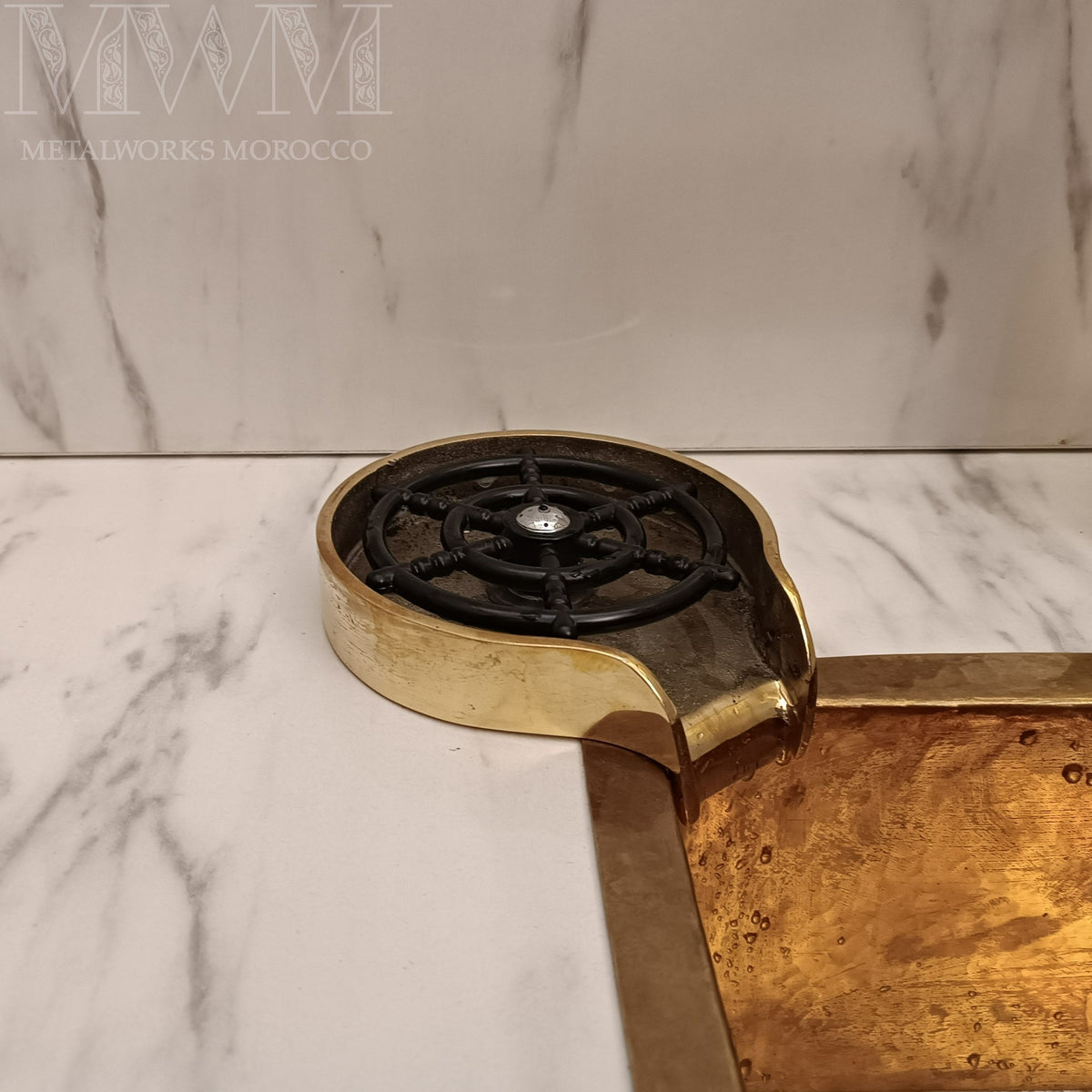 Solid Brass Glass Rinser For Kitchen Sink – Handmade