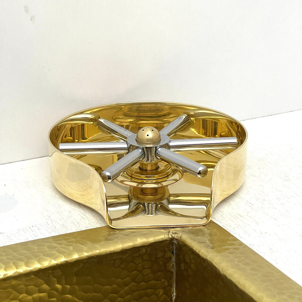 Unlacquered Brass Glass Rinser