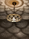 Handmade Engraved Brass Moroccan Pendant Light: Decorative Chandelier