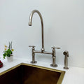 Nickel Brass Bridge Kitchen Faucet
