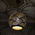 Handmade Brass Moroccan Pendant Light: Open Bottom Chandelier