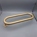 Unlacquered Brass Entry Pull: Double Sided Oval Door Handle