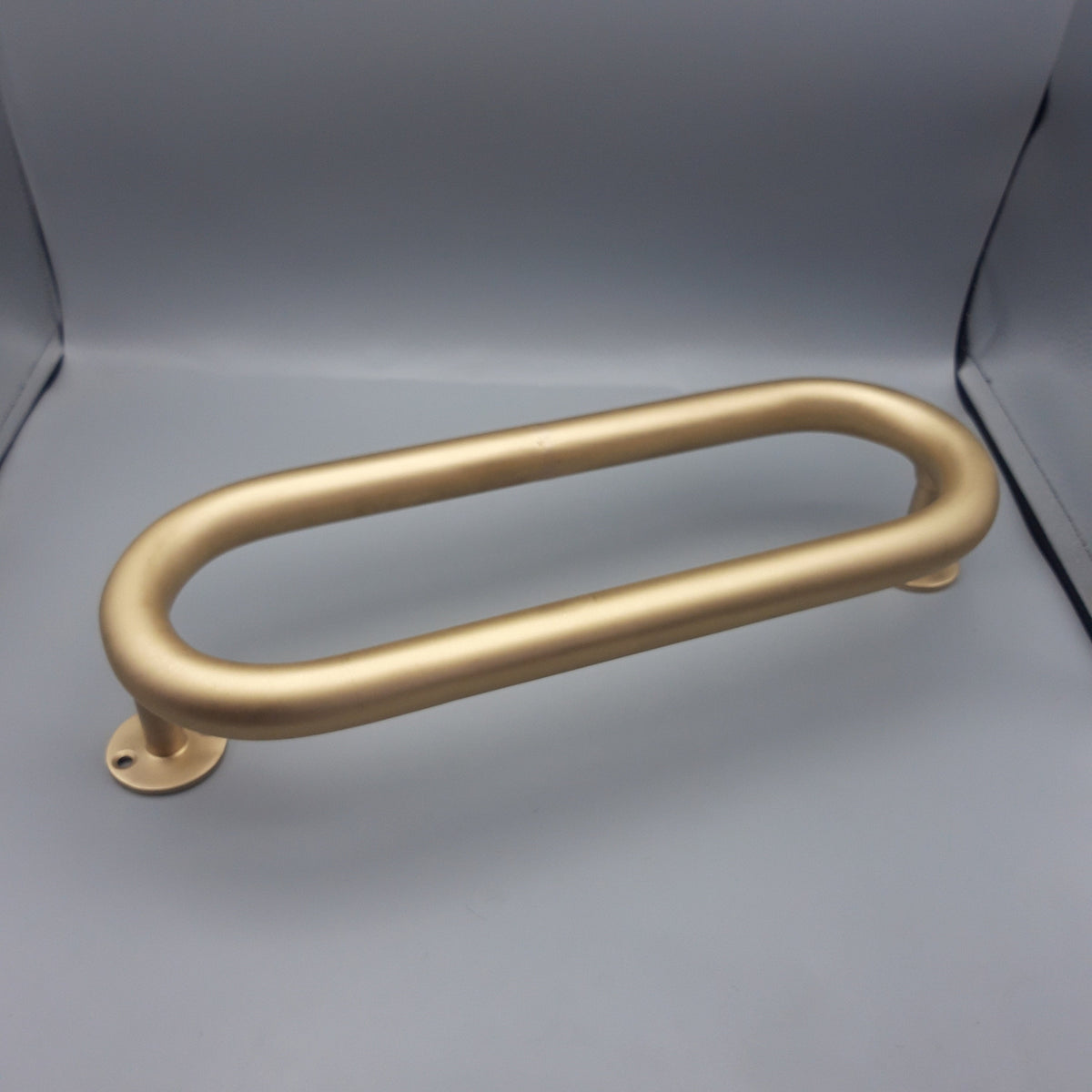 Unlacquered Brass Entry Pull: Double Sided Oval Door Handle