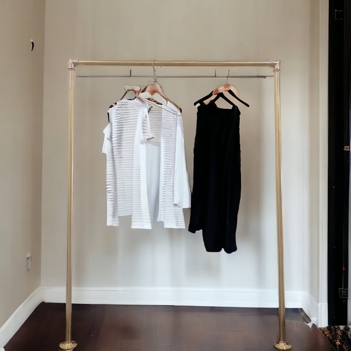Ceiling Mounted Brass Clothes Rail